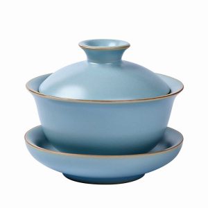 龙隐斋汝窑开片功夫茶具套装